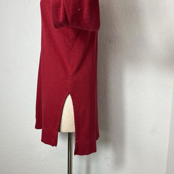 J.Jill Pima Cowl Neck Tunic Top red, long sleeve, size S, made in Peru - Picture 5 of 7